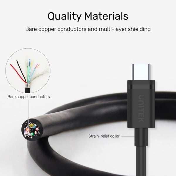UNITEK 1.5m USB 3.0 USB-A Male To USB-C Cable. Reversible USB-C. Supports Data T Carousel 3