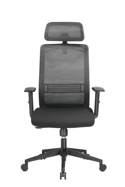 BRATECK Office Chair with Headrest. Ergonomic & Breathable Mesh Back. Pneumatic Carousel 2