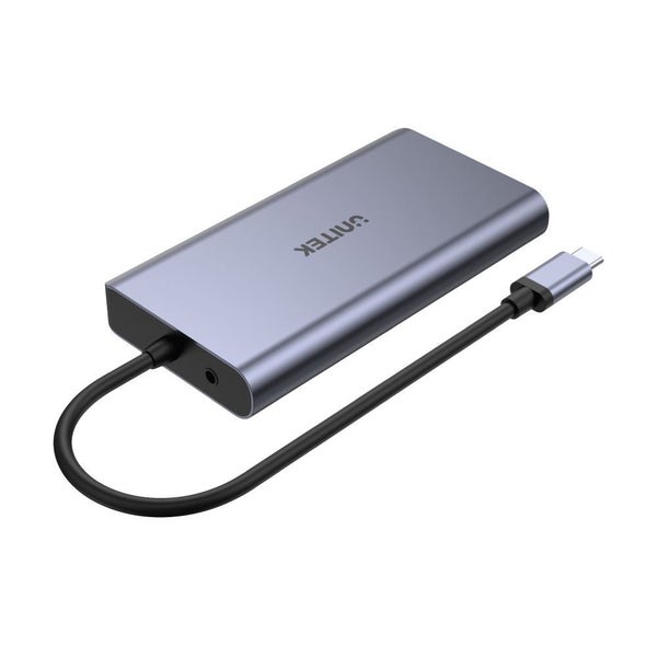 UNITEK 8-in-1 Multi-Port Hub with USB-C Connector. Supports PD100W & Includes 2x Carousel 2