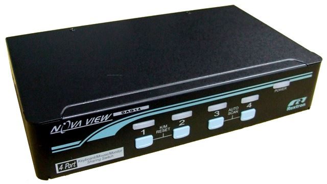 REXTRON 1-4 Automatic DVI USB KVM Switch. Share 1x USB Keyboard, Mouse & DVI-D V Carousel 3