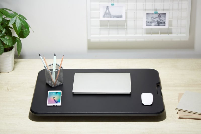 BRATECK Ultra-Slim Desktop Sit-Stand Workstation. Height adjustable 45-405mm, Wo Carousel 2