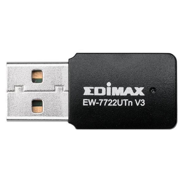 EDIMAX N300 Wi-Fi 4 Mini USB-A Wireless Adapter. Up to 300Mbps With Wireless 802 Carousel 2
