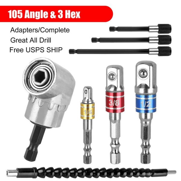 Drill Angel Adapter Shaft Extension Hex Shank Socket Set 3658101 Carousel 1