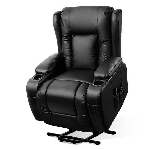 Artiss Electric Recliner Chair Lift Heated Massage Chairs Lounge Sofa Pu Leather Carousel 1