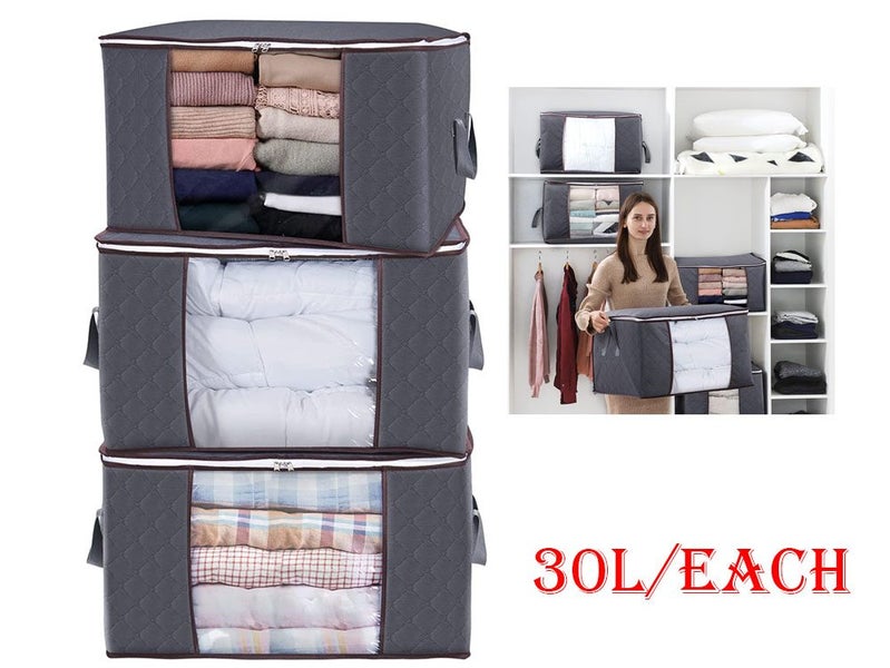 New Clothes Storage Box Bags Quilt Blanket Zipper Organizer Afterpay Carousel 1