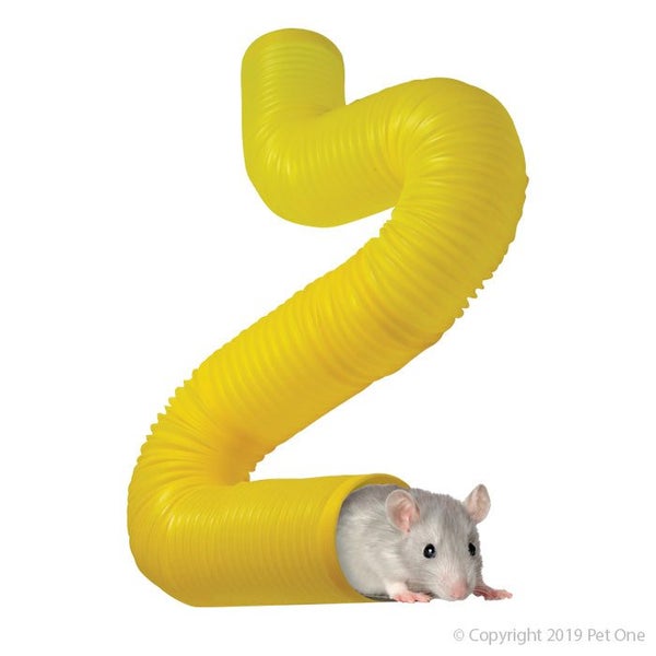 Tunnel Mouse Maze 5cm Dia X 35cm L Yellow Carousel 1