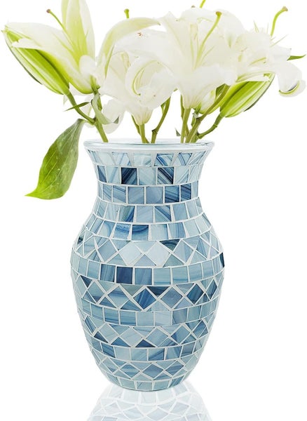 Mosaic Glass Flower Vase for Home Decor Handmade Table Plants Vase62938590070787114