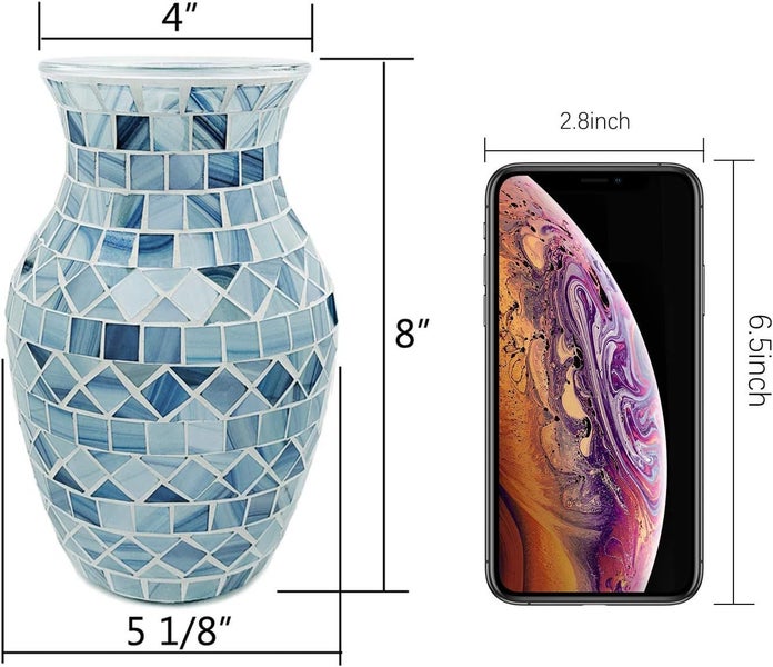 Mosaic Glass Flower Vase for Home Decor Handmade Table Plants Vase62938590070787111