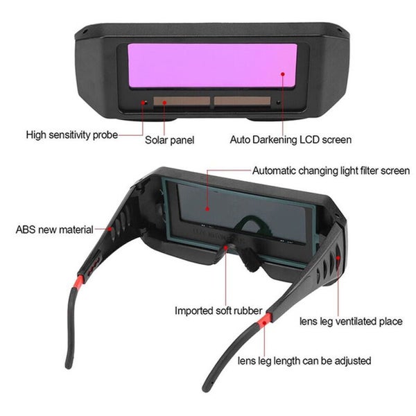 Welding Safety Goggles Solar Auto Darkening Welder Glasses 3664201 Carousel 2