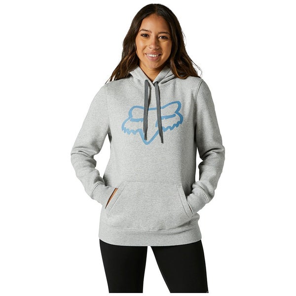 FOX WOMENS BOUNDARY PULLOVER FLEECE HOODY [LIGHT HEATHER GREY] Carousel 1