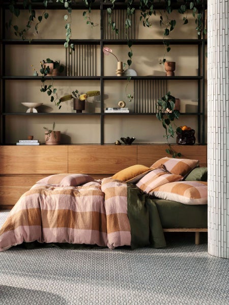 Linen House Irvine Pink Salt Quilt Cover Set Carousel 1