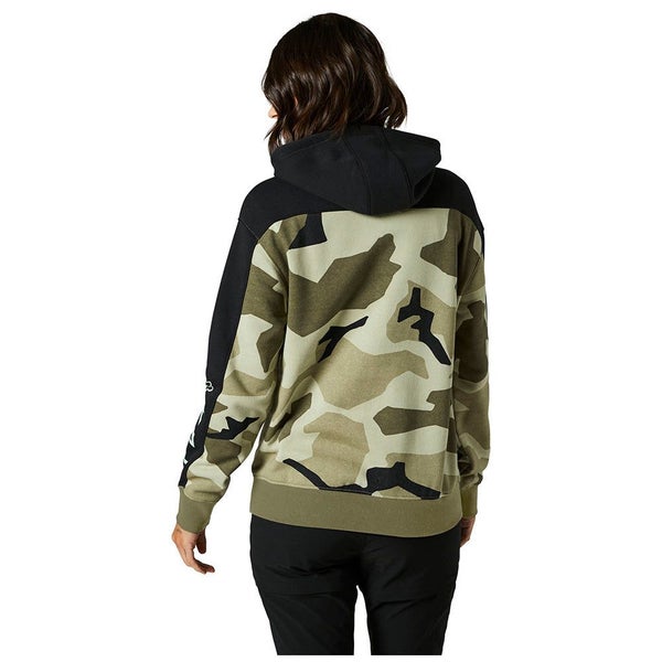 FOX WOMENS BNKR PULLOVER FLEECE HOODY [OLIVE CAMO] Carousel 2
