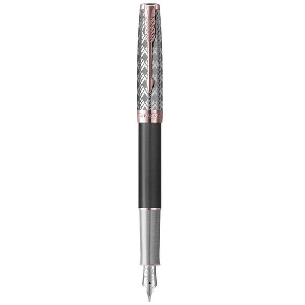 Parker Sonnet Fountain Pen Medium Grey Lacquer w / Rose Gold Carousel 5