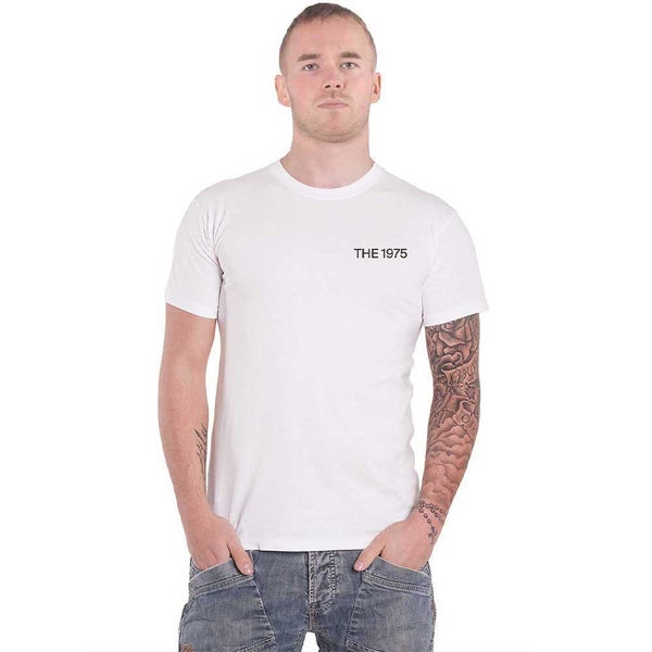 The 1975 T Shirt A Brief enquiry Side Face Time Band Logo Official Mens White Carousel 1