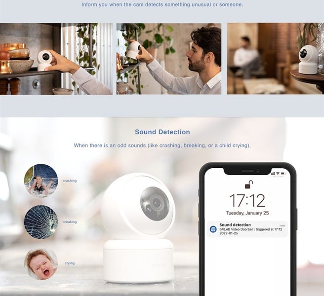 Xiaomi Imilab C20 Pro Security Camera 2KHD 360° Sensor, Voice Call + SD Card Carousel 2