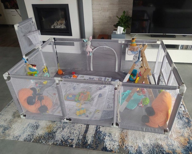 Portable Playpen Baby Safety Gate Fence Play Gym Mat *Over Stocked* Carousel 1