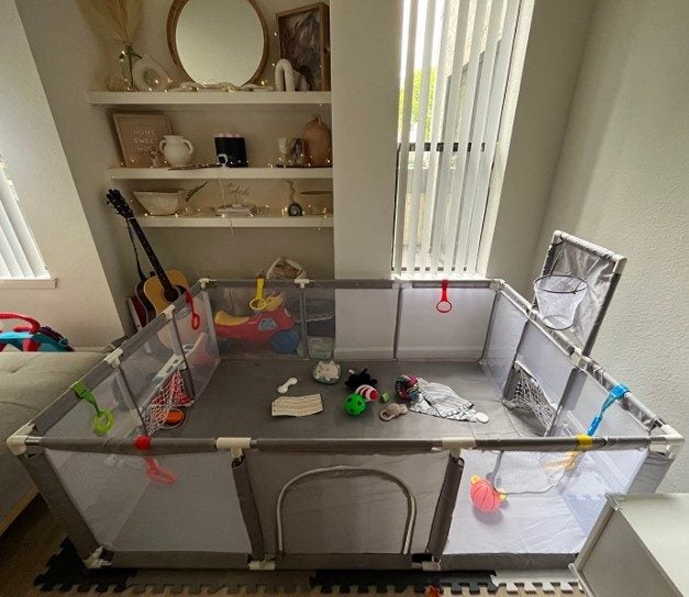 NEW new Portable Baby Playpen Fence Gate Play Gym Mat 182cm *Sale NOW* Carousel 1