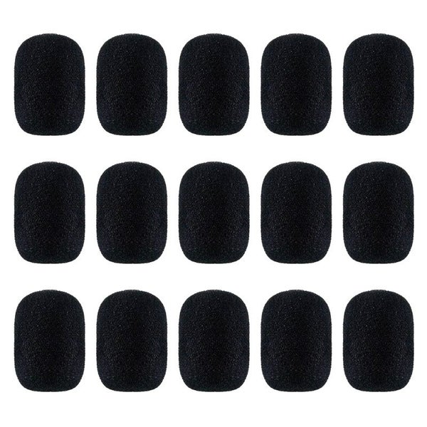 15pcs Microphone Replacement Foam Microphone Windscreen Headset Cover Carousel 1