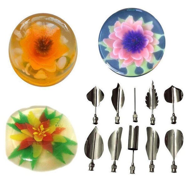 11pcs/set 3D jelly flower art tools cake nozzle set cake decoration tools Carousel 2