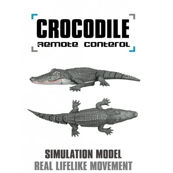 Electric Remote Control Toys Simulation Crocodile Boat(Dark Green) Carousel 2
