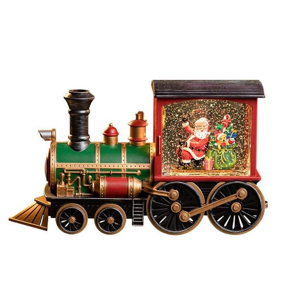 Christmas Gift Christmas Eve Music Box Train Music Box Crystal Ball Ornaments Carousel 1