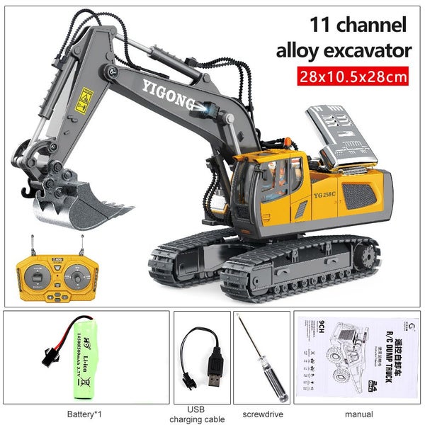 Remote Control Excavator RC Car Dump Truck Bulldozer Engineering Vehicle Toy Carousel 2