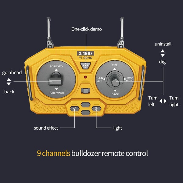 Remote Control Excavator RC Car Dump Truck Bulldozer Engineering Vehicle Toy Carousel 9