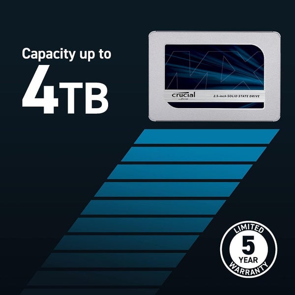 Crucial SSD 500GB MX500 Internal Solid State Drive Laptop 2.5" SATA III 560MB/s Carousel 8