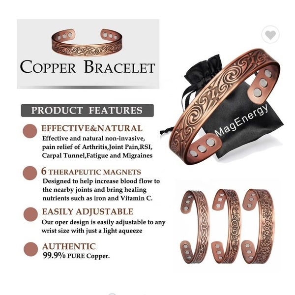 Copper band Magnetic SALE Tree of life Bracelet-100% Carousel 7