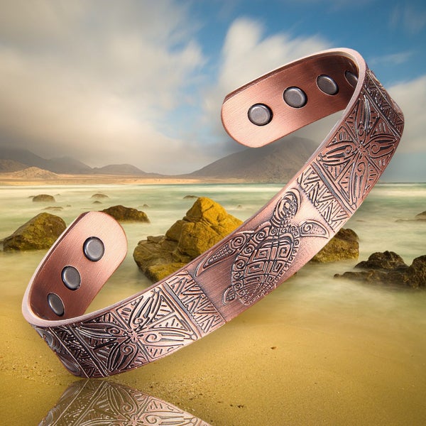 Copper band 100% solid Copper bracelet 6 Magnets Turtle Pacifica Carousel 1