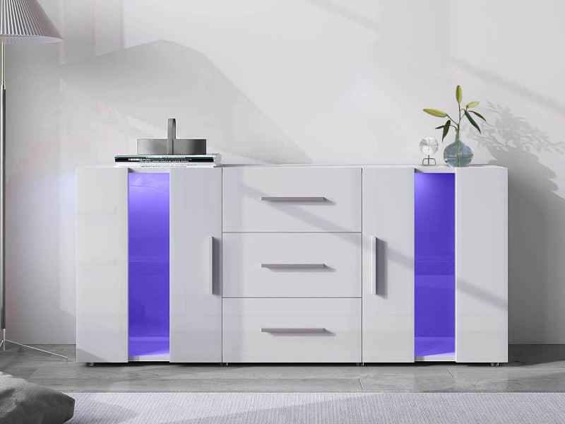 Side Cabinet with LED Light Carousel 1