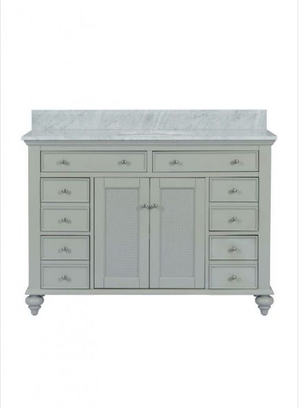 CLEARANCE Judah Single Vanity Marble Top W122cm - Grey *45% OFF Last Floor Model Carousel 1