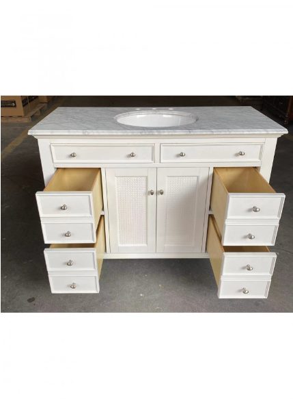 CLEARANCE Judah Single Vanity Marble Top W122cm - Grey *45% OFF Last Floor Model Carousel 16