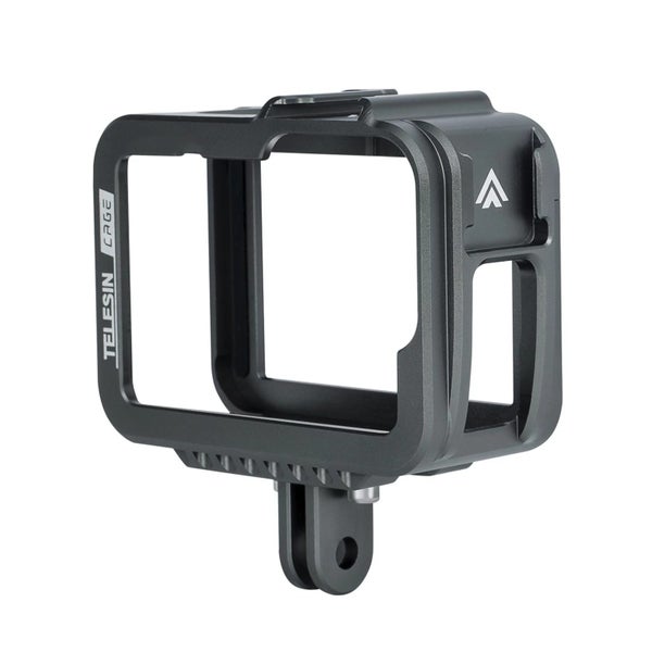 Aluminum Alloy Camera Cage with Double Cold Shoes Mount Replacement for GoPro 9 Carousel 1
