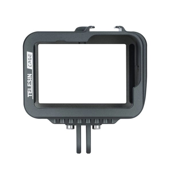 Aluminum Alloy Camera Cage with Double Cold Shoes Mount Replacement for GoPro 9 Carousel 2