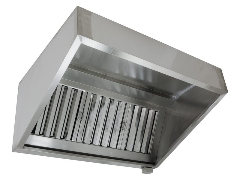 2m Stainless Steel 30° Angled Extraction Hood - 4 Grease Filters Carousel 1