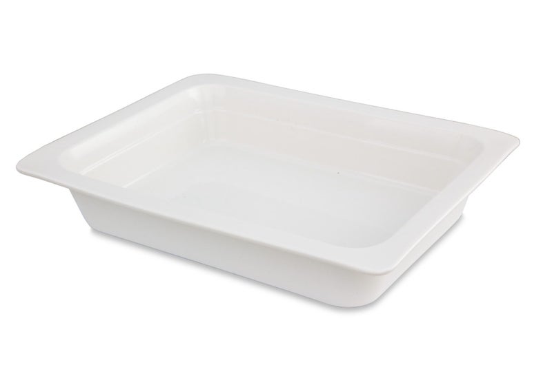 Chafing Dish Warmer Bain Marie + 2x GN1/2 Ceramic & SS Pans Chafer Set Carousel 6