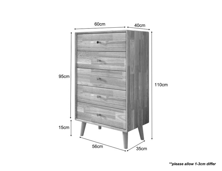 Tallboy Chest Solid Rubber Wood Carousel 4