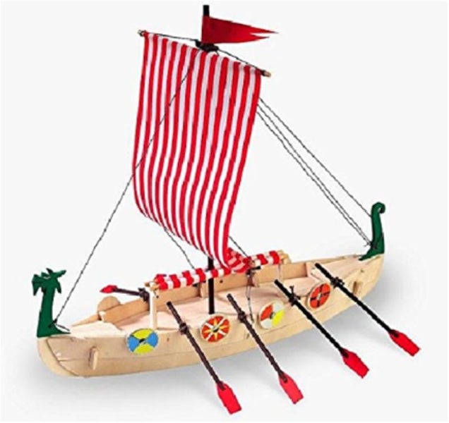 Wooden Ship & Fittings - Art & Kids: VikingShip w/paint Carousel 1