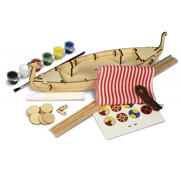 Wooden Ship & Fittings - Art & Kids: VikingShip w/paint Carousel 2