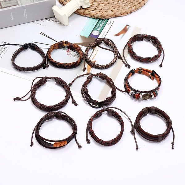 Leather Wrap Bracelets B0409DC0 Carousel 7