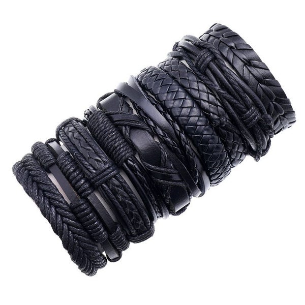 Leather Wrap Bracelets B0410BK0 Carousel 1