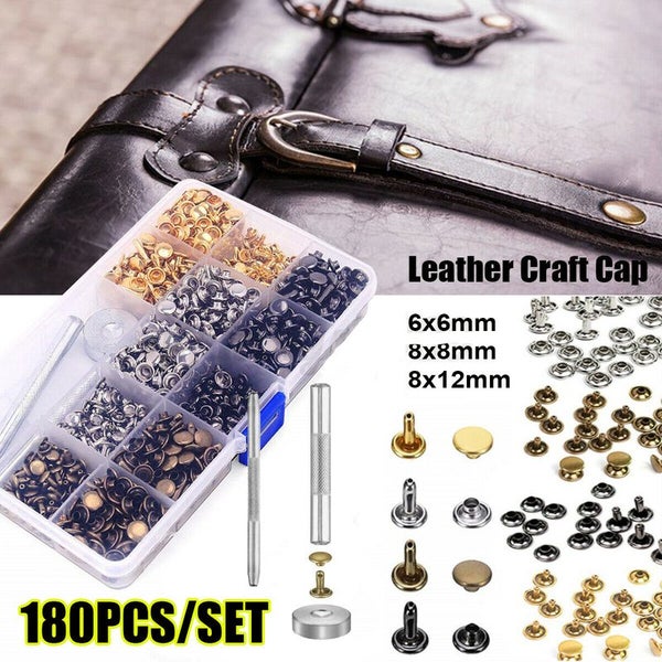 180pcs Leather Rivets Metal Double Cap Rivet Studs DIY Kit 3651804 Carousel 15