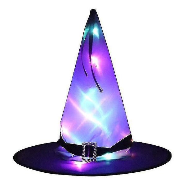 Halloween Hat Ghost Festival Party Decoration Props Led Light Witch Hat Magician Carousel 1
