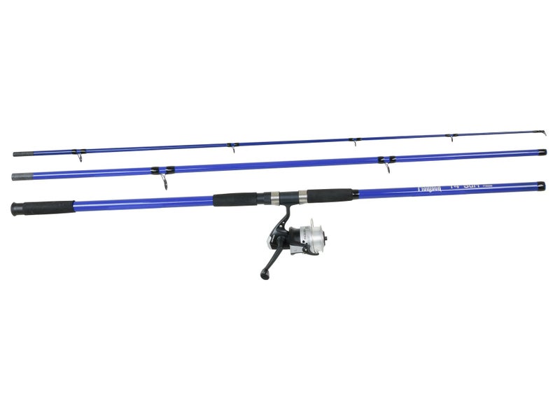 14' Surfcaster Fishing Rod - 3pc Rod + Reel Set Carousel 1
