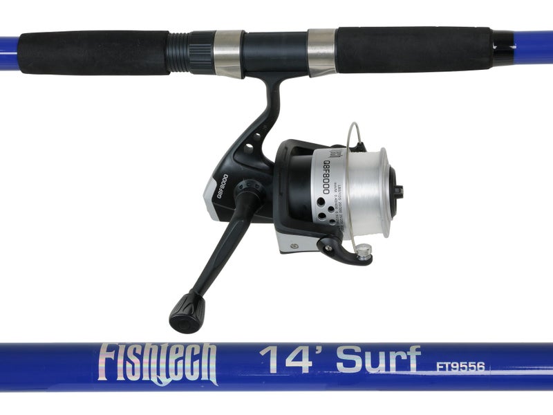 14' Surfcaster Fishing Rod - 3pc Rod + Reel Set Carousel 2