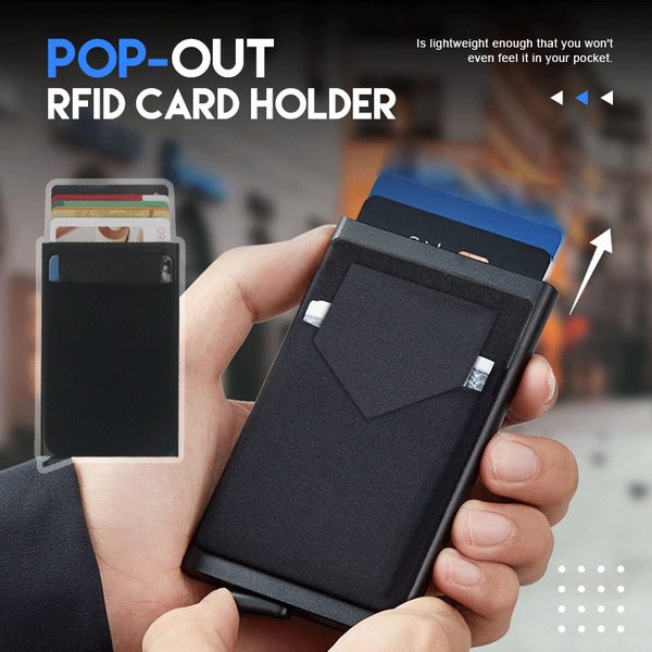 DIENQI Rfid Smart Wallet Card Holder Metal Thin Slim Men Women Carousel 2
