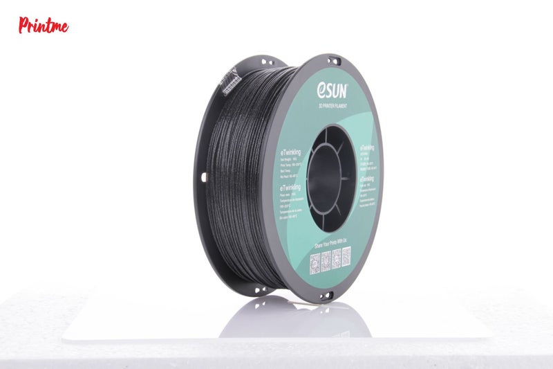 eSUN PLA TWINKLING BLACK 1.75mm 3D PRINTER FILAMENT 1kg/2.2lbs Carousel 1