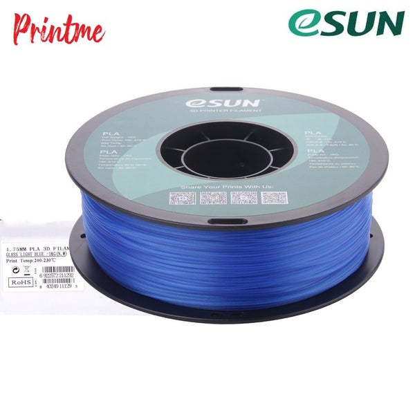 eSUN PLA GLASS LIGHT BLUE 1.75mm 3D PRINTER FILAMENT 1kg/2.2lbs Carousel 8