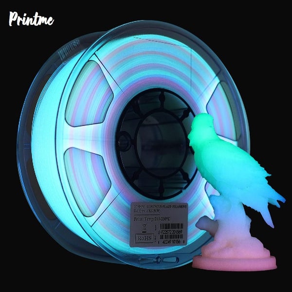 eSUN PLA LUMINOUS RAINBOW 1.75mm 3D PRINTER FILAMENT 1kg/2.2lbs Carousel 1